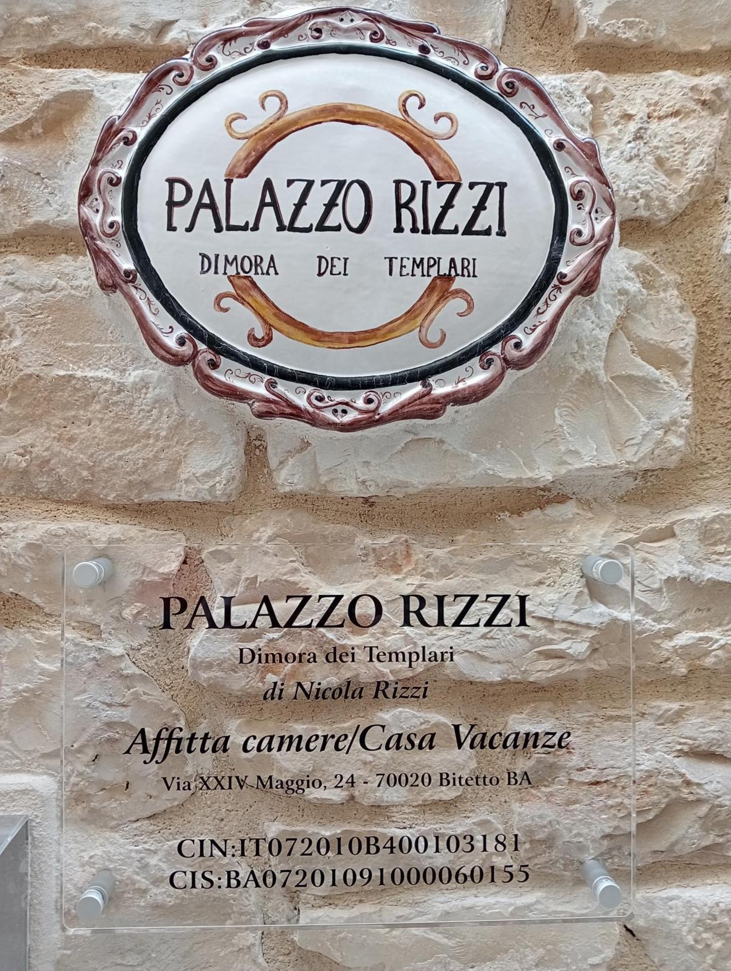 Palazzo Rizzi Dimora Dei Templari Hotel Bitetto Exterior photo